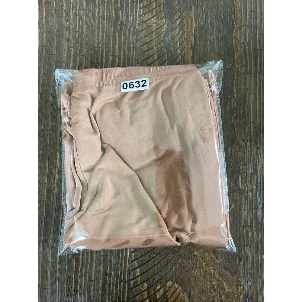 PINK Track Pants Women L Tan Side Stripe Lounge‎ Athleisure Wide Leg Casual - Picture 13 of 13